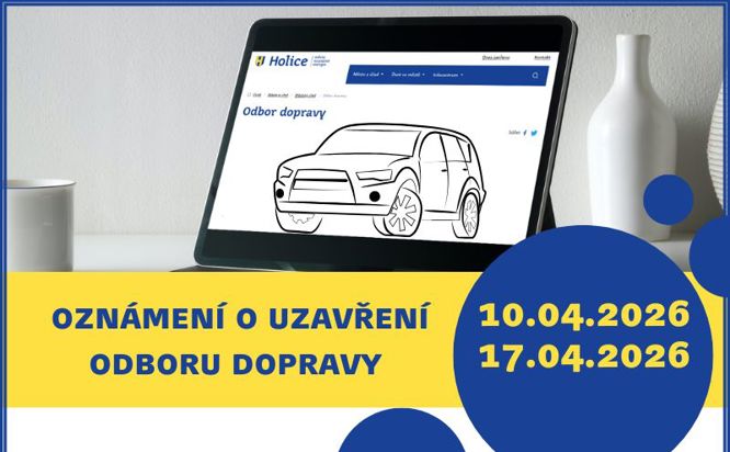 Oznámení o uzavření odboru dopravy