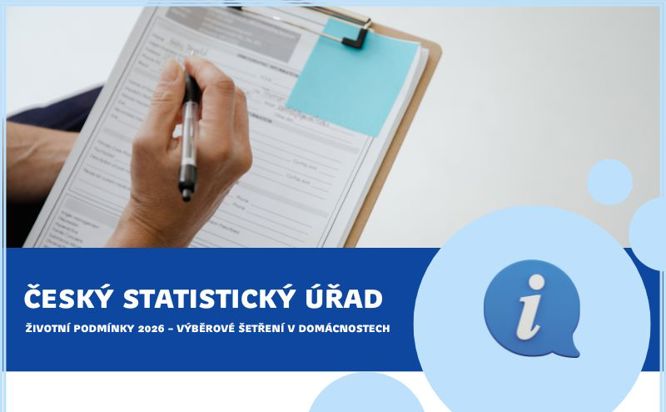 Životní podmínky 2026 – výběrové šetření v domácnostech